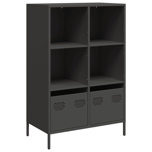 vidaXL Highboard svart 68x39x103,5 cm stål