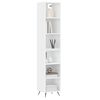 vidaXL Highboard hvit 34,5x32,5x180 cm konstruert tre