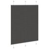 vidaXL plisségardin sort 110x100 cm Stoff Bredde 109,4 cm Polyester