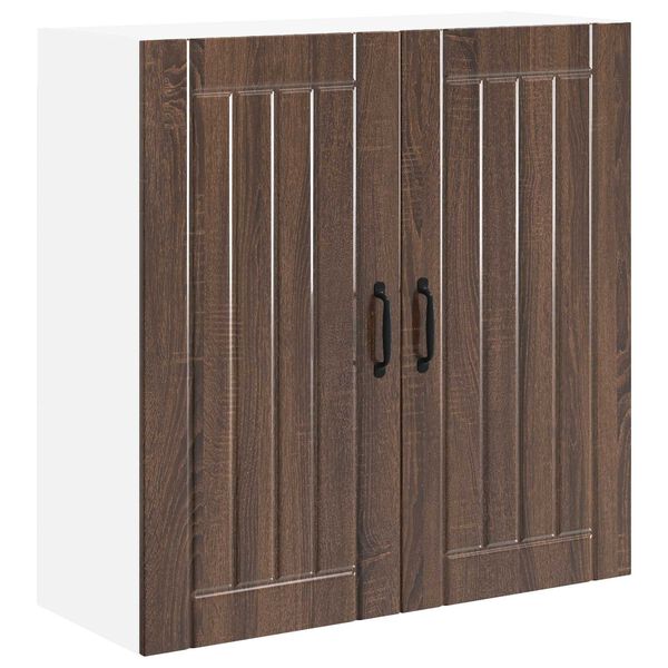 vidaXL Kj&oslash;kkenskap Lucca Brun eik 80 x 31 x 80 cm Konstruert tre