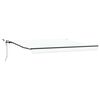 vidaXL Uttrekkbar markise Hvit 400 &times; 350 cm Polyester