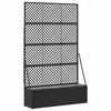vidaXL Hage Espalier Planter Svart 105 x 30 x 170 cm Metall