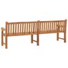 vidaXL Hagebenk 228 cm heltre teak