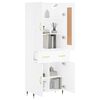 vidaXL Highboard hvit 69,5x34x180 cm konstruert tre