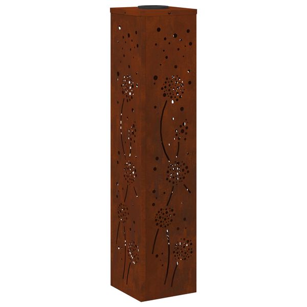 vidaXL Solenergi LED stibelys 2 pcs Rusten Cortenst&aring;l