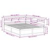 vidaXL Seng med bokhylle uten madrass 150x200 cm heltre furu