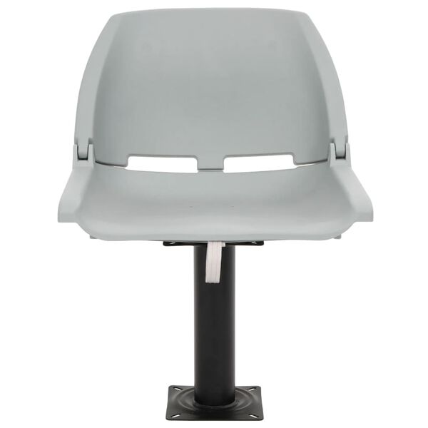 vidaXL Sammenleggbart b&aring;tsetesett uten pute 4 deler gr&aring; 48x51x41 cm