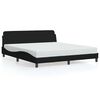 vidaXL Sengeramme Dover svart 180x200 cm stoff