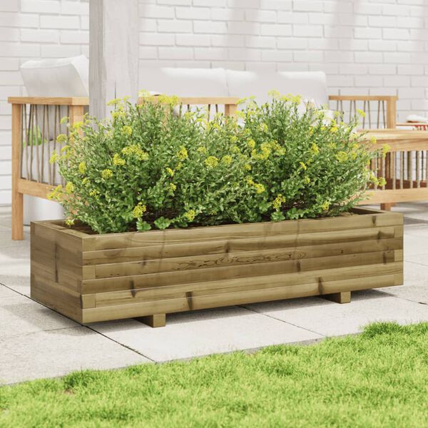 vidaXL Plantekasse 110x40x26,5 cm impregnert furu