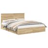 vidaXL Seng med Oppbevaring Sonoma eik 160 x 200 cm Konstruert tre