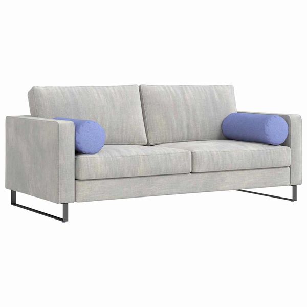 vidaXL Bolster puter 2 pcs Jeans blå Ø 25 x 70 cm stoff