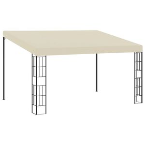 vidaXL Veggmontert paviljong 3x4 m kremhvit stoff