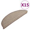 vidaXL Trappetrinnstepper 15 stk brun 65x21x4 cm
