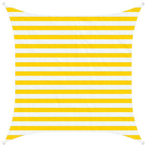 vidaXL Solskygge seil 2 x 2 m 100% polyester Oxford Torget Gul og hvit