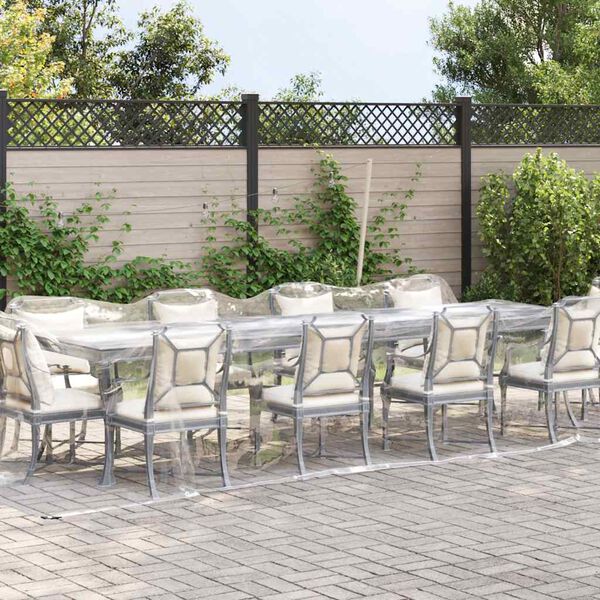 vidaXL Klar presenning med maljer 3x6 m PVC