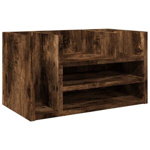 vidaXL Hylle til skrivebord r&oslash;kt eik 44,5x24x25 cm konstruert tre
