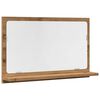 vidaXL Baderomshylle med speil artisan eik 60x11x37 cm konstruert tre