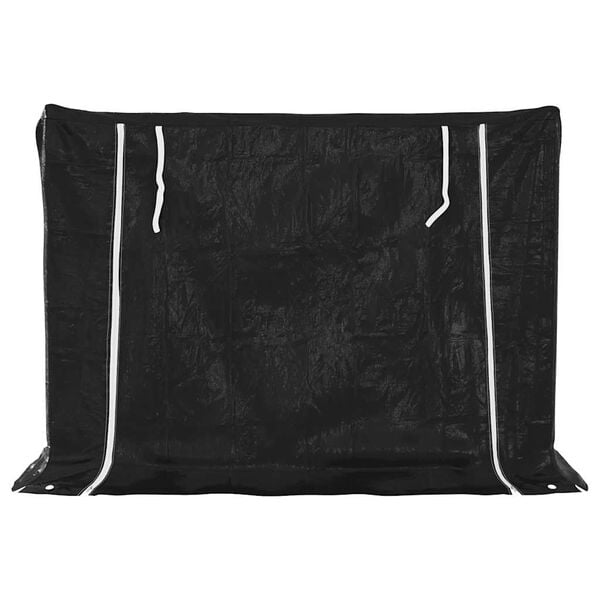 vidaXL Vedstativ med regntrekk 151x60,5x110,5 cm galvanisert stål