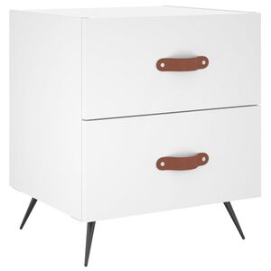 vidaXL Nattbord hvit 40x35x47,5 cm konstruert tre