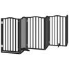 vidaXL Hundeport sammenleggbar 12 paneler svart 600 cm poppeltre