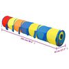 vidaXL Leketunnel for barn med 250 baller flerfarget 245 cm polyester
