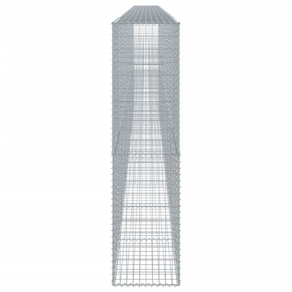 vidaXL Gabionkurv med deksel 900x50x200 cm galvanisert jern