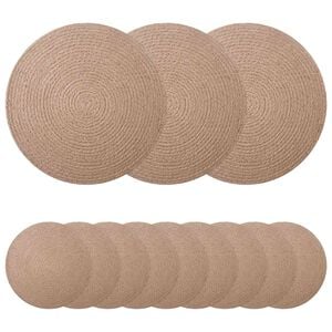 vidaXL Jute Placemets 12 stk. Naturlig 100% Tossa Jute