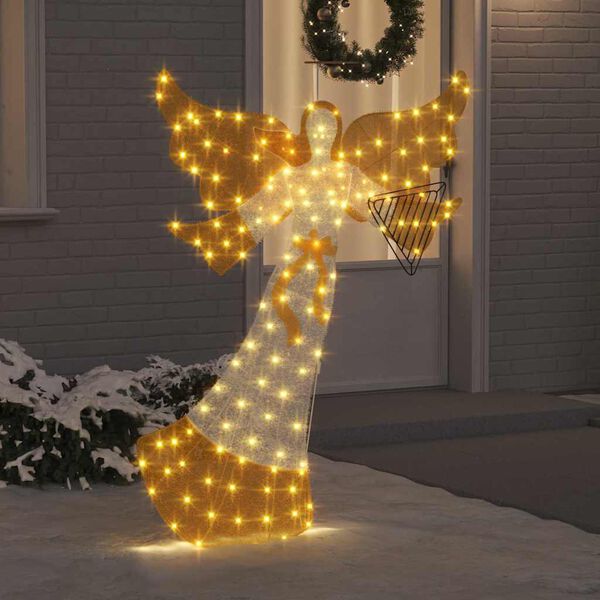 vidaXL Ubelyst vinkel Varmhvit 116 x 29 x 158,5 cm Polyester