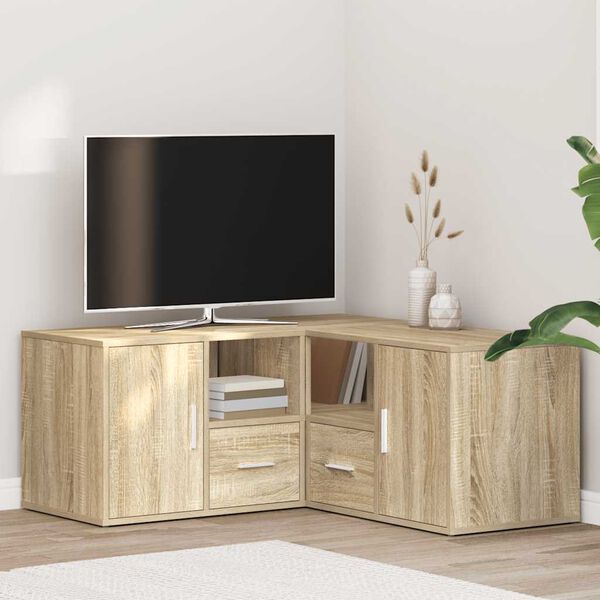 vidaXL Hj&oslash;rneskap sonoma eik 160x40x45 cm sponplate