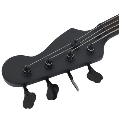 vidaXL Elektrisk bassgitar for nybegynnere med veske svart 4/4 46"
