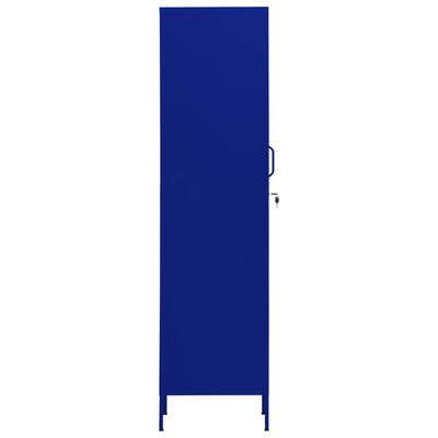 vidaXL Oppbevaringsskap marineblå 35x46x180 cm stål