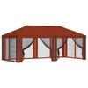 vidaXL Teltduk med sidevegger 6 x 3 m Terrakotta Polyester 190