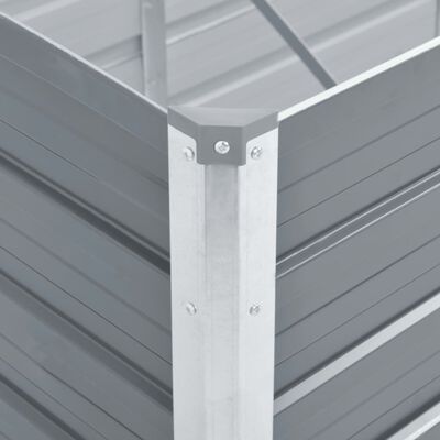 vidaXL Høybed galvanisert stål 100x40x77 cm grå