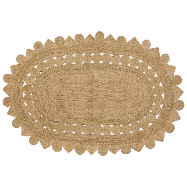 vidaXL Teppe Brun 152 x 245 cm Jute