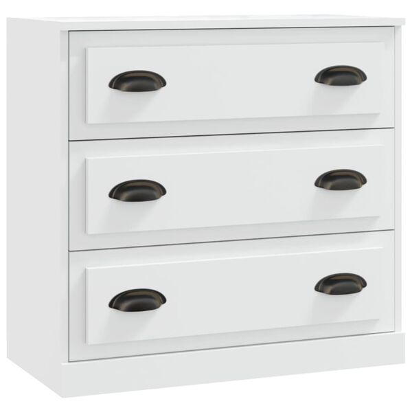 vidaXL Skjenk hvit 70x35,5x67,5 cm konstruert tre