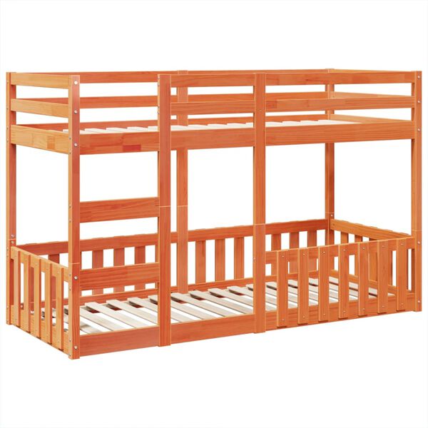 vidaXL K&oslash;yeseng voksbrun 90x190 cm heltre furu