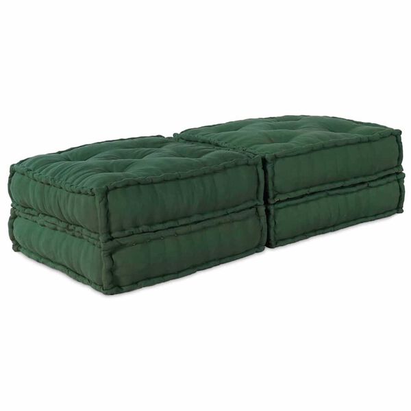 vidaXL Modulsofa 2 pcs grønn 140 x 70 x 36 cm stoff