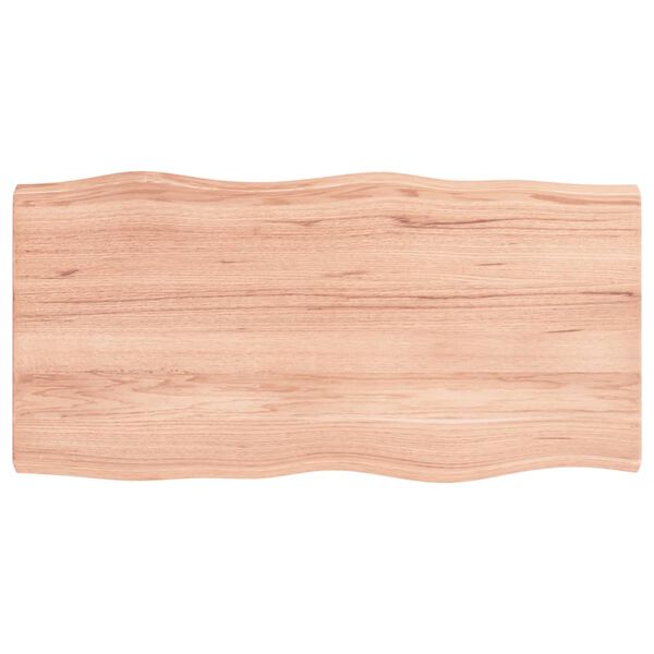 vidaXL Bordplate lysebrun 80x40x(2-4)cm behandlet heltre naturlig kant