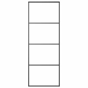 vidaXL Skyved&oslash;r frostet ESG-glass og aluminium 76x205 cm svart