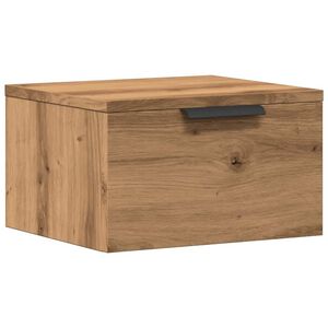vidaXL Veggmontert nattbord artisan eik 34x30x20 cm