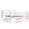 vidaXL Sengeramme hvit heltre furu 140x190 cm
