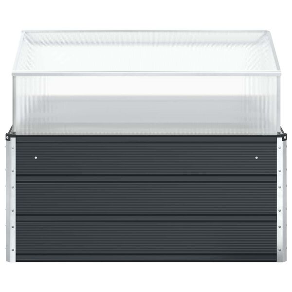 vidaXL Plantekassed Antrasitt 100 x 100 x 77 cm Galvanisert St&aring;l