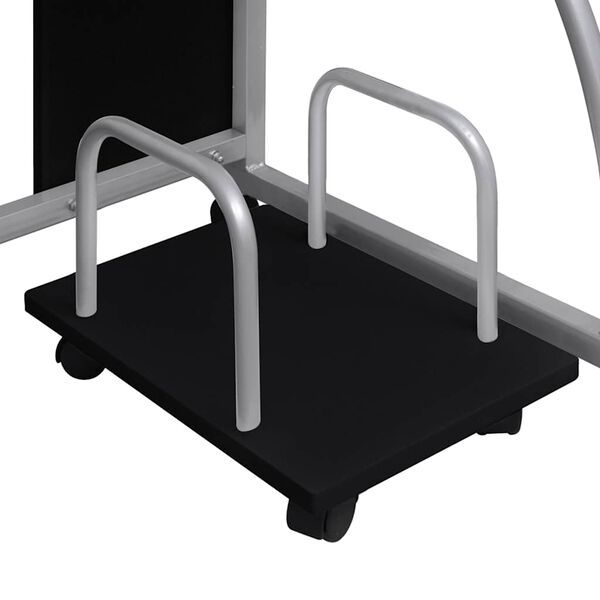 vidaXL Databord svart 110x52x88,5 cm konstruert tre