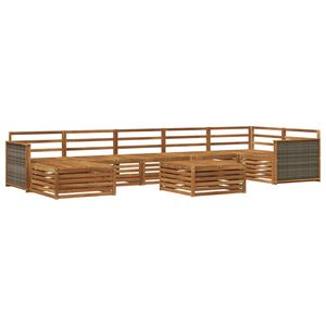 vidaXL Utend&oslash;rs sofa-sett 8 pcs Naturlig