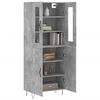 vidaXL Highboard betonggr&aring; 69,5x34x180 cm konstruert tre
