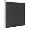 vidaXL Gjerdepanel WPC 175x186 cm svart