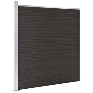 vidaXL Gjerdepanel WPC 175x186 cm svart