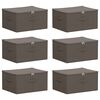 vidaXL Lagringsboks 6 stk. Ikke-vevd stoff 43 x 34 x 23 cm 33,6 L Gr&aring;
