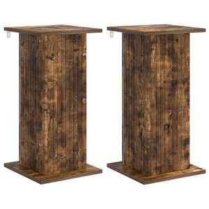 vidaXL Planteholder 2 stk. R&oslash;kt Eik 30,5 x 30 x 60,5 cm Konstruert tre