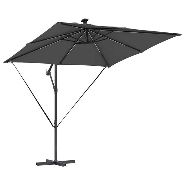 vidaXL Kantilever bananparasol Antrasitt 249 x 249 x 250 cm
